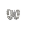 Orecchini in argento con zirconi rettangolari - Effesse Jewelry