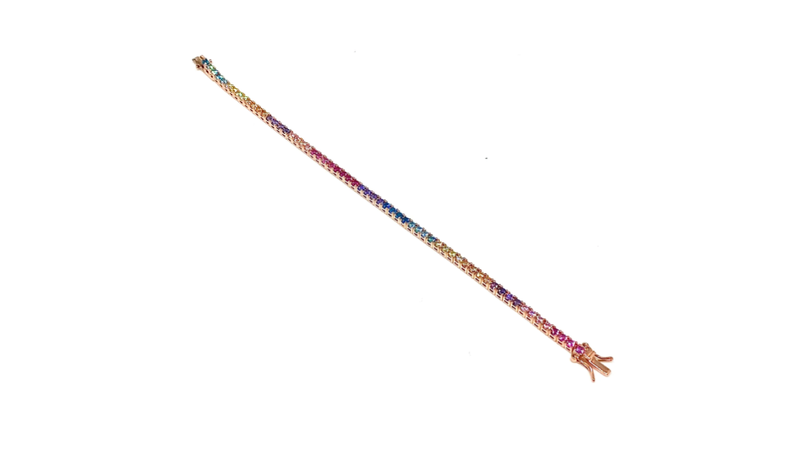 Bracciale Tennis Multicolor - Rosè - Effesse Jewelry